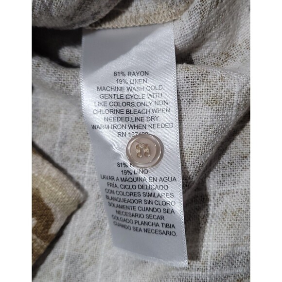 Royalty By MALUMA Desert Camoflauge Tan Rayon Linen Blend Heavyweight NWOT - Picture 11 of 12